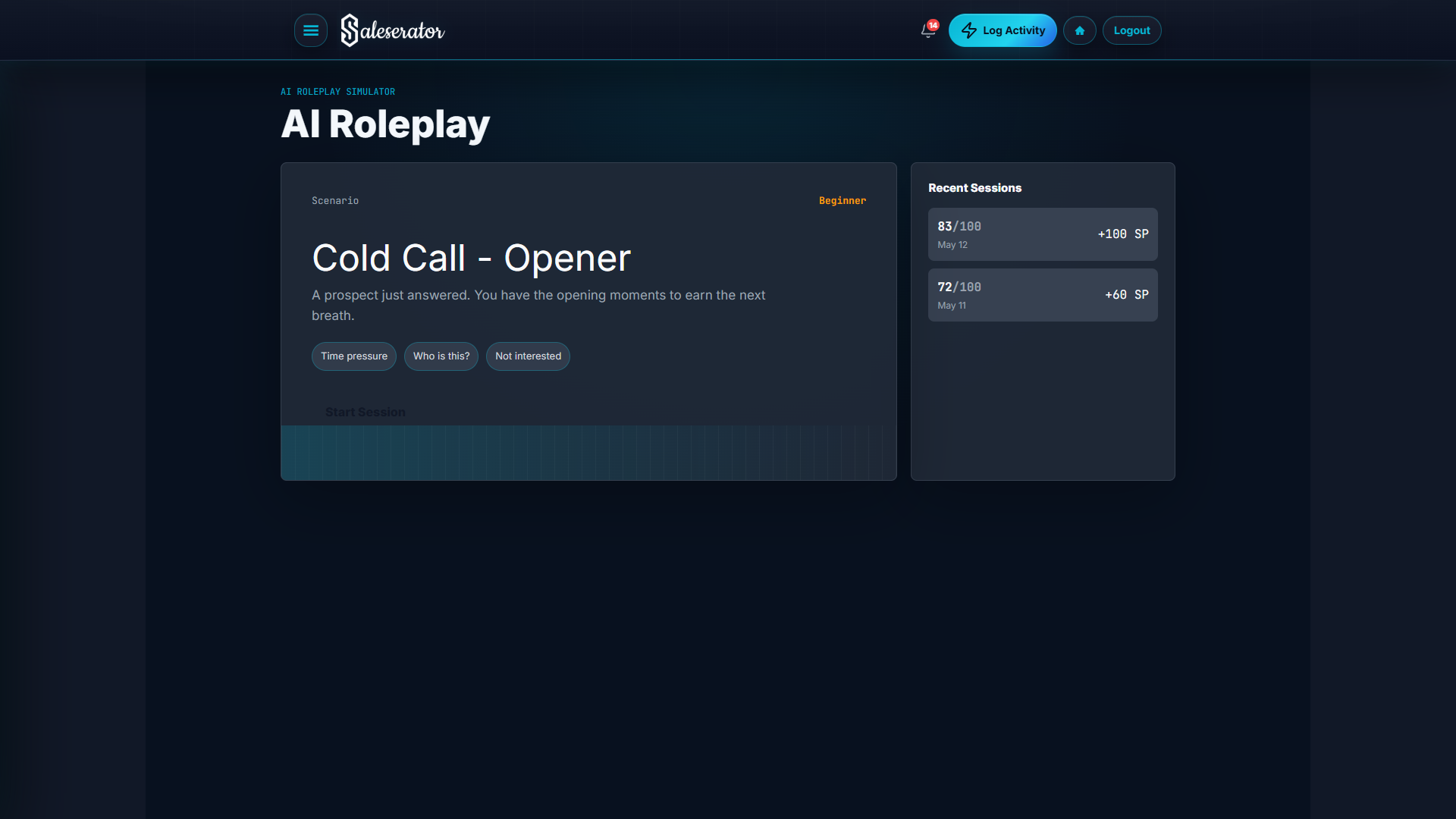 Saleserator AI Roleplay